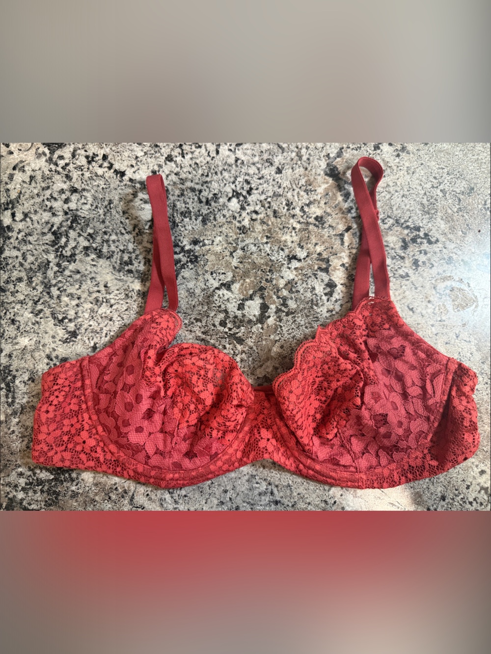 Victoria's Secret Red Lace Underwire Bra